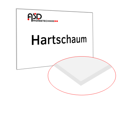 Hartschaumplatte mit Digitaldruck